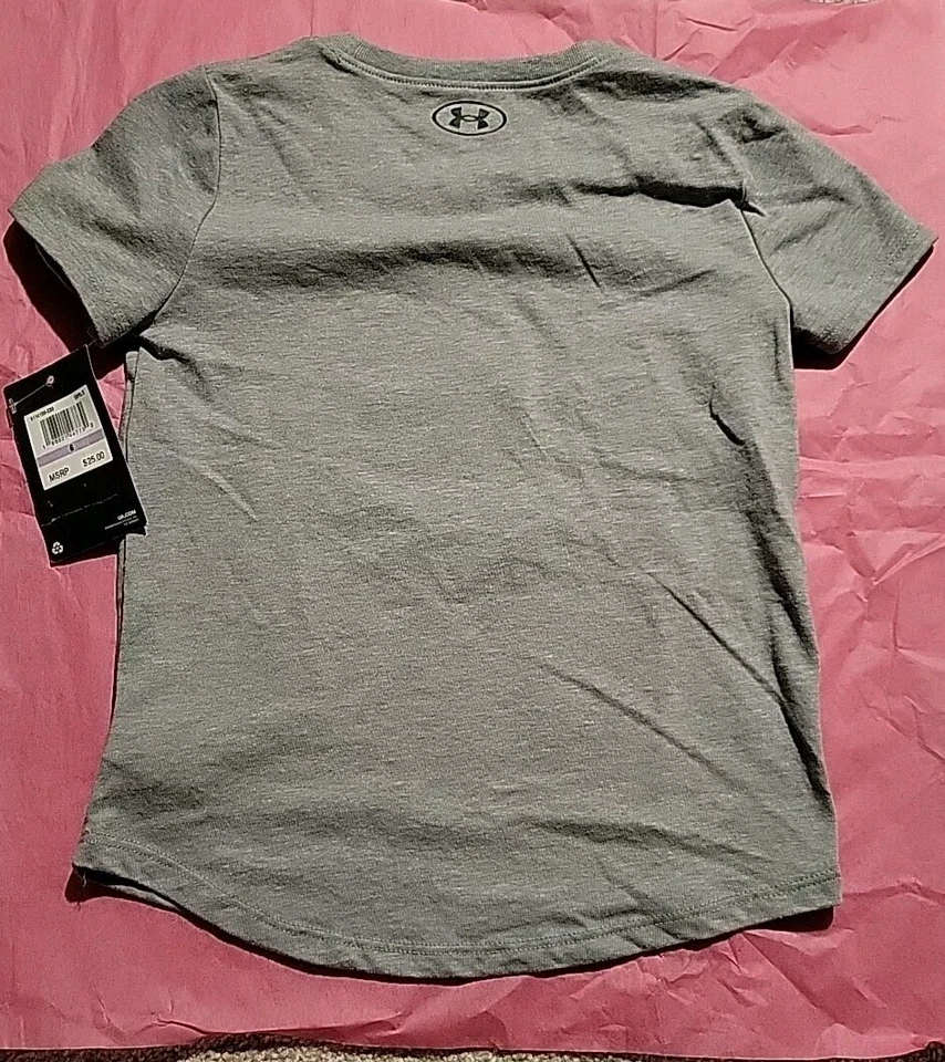 NWT Under Armour Girls Short Sleeve Basketball Tshirt Size 6 - Image 4 of 4