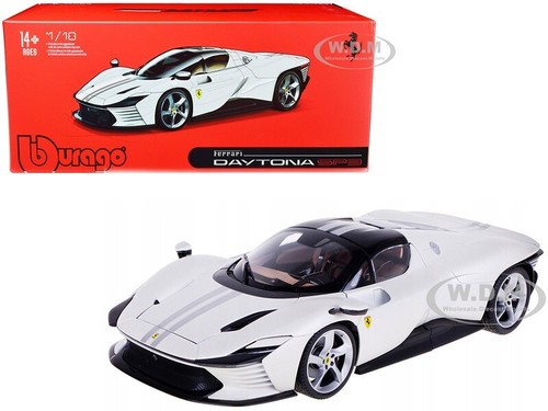 Box Damaged FERRARI DAYTONA SP3 WHITE "SIGNATURE SERIES" 1/18 BY BBURAGO 16912