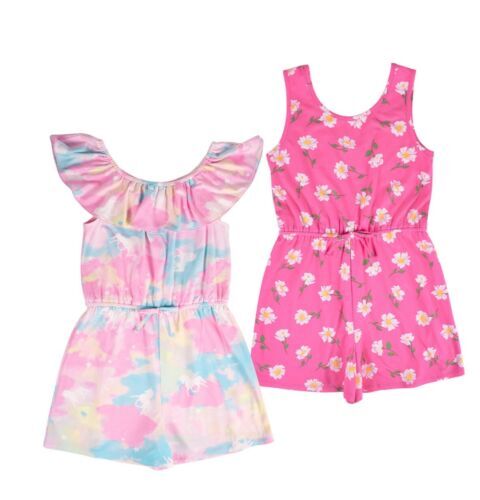 Zunie 2 pack Rompers Pink/Pink Girl s Sz M(7/8)NWT - Picture 1 of 4
