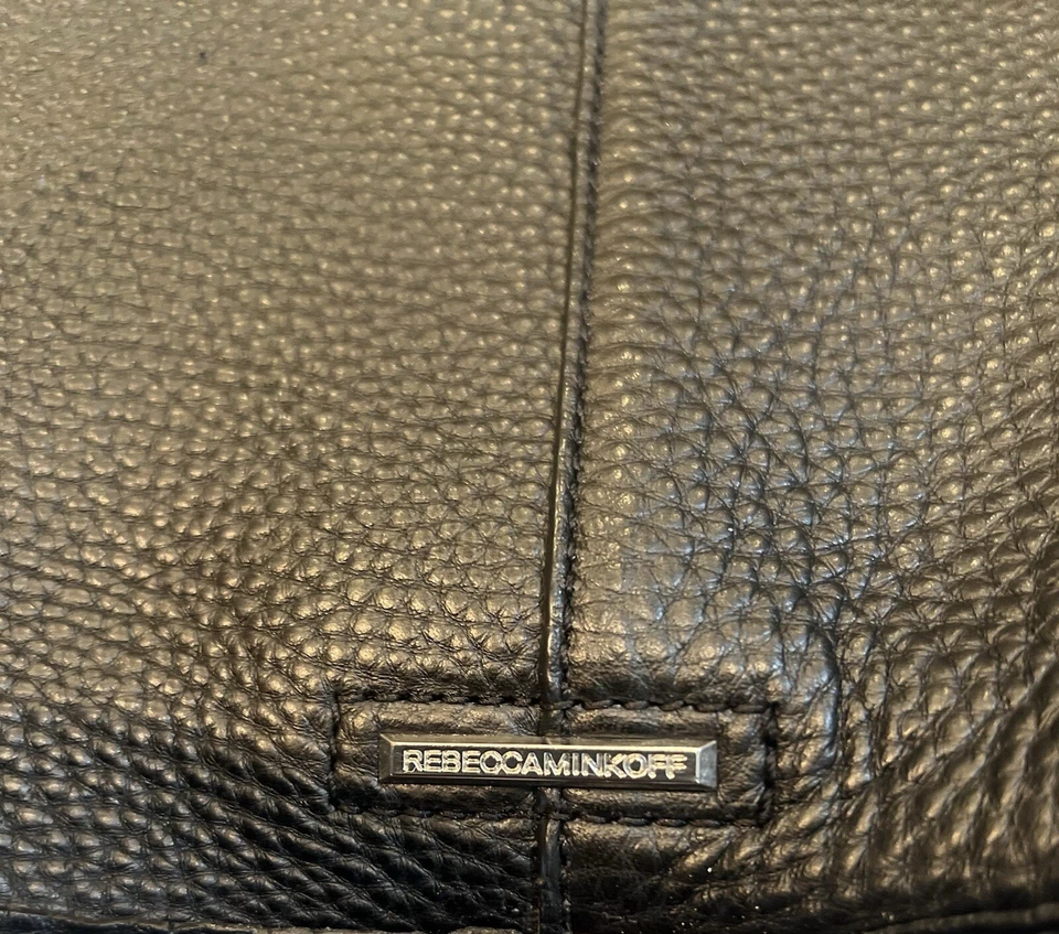 Rebecca Minkoff Black Pebbled Leather Large Mac Crossbody Bag - Image 4 of 4