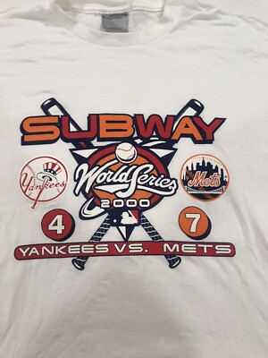 2000 Subway Series T-Shirt - Yankees vs. Mets World Series - Men s LARGE