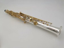 Japan Soprano Saxophone S-992 Silvering Gold Key sax With Case and Mouthpiece