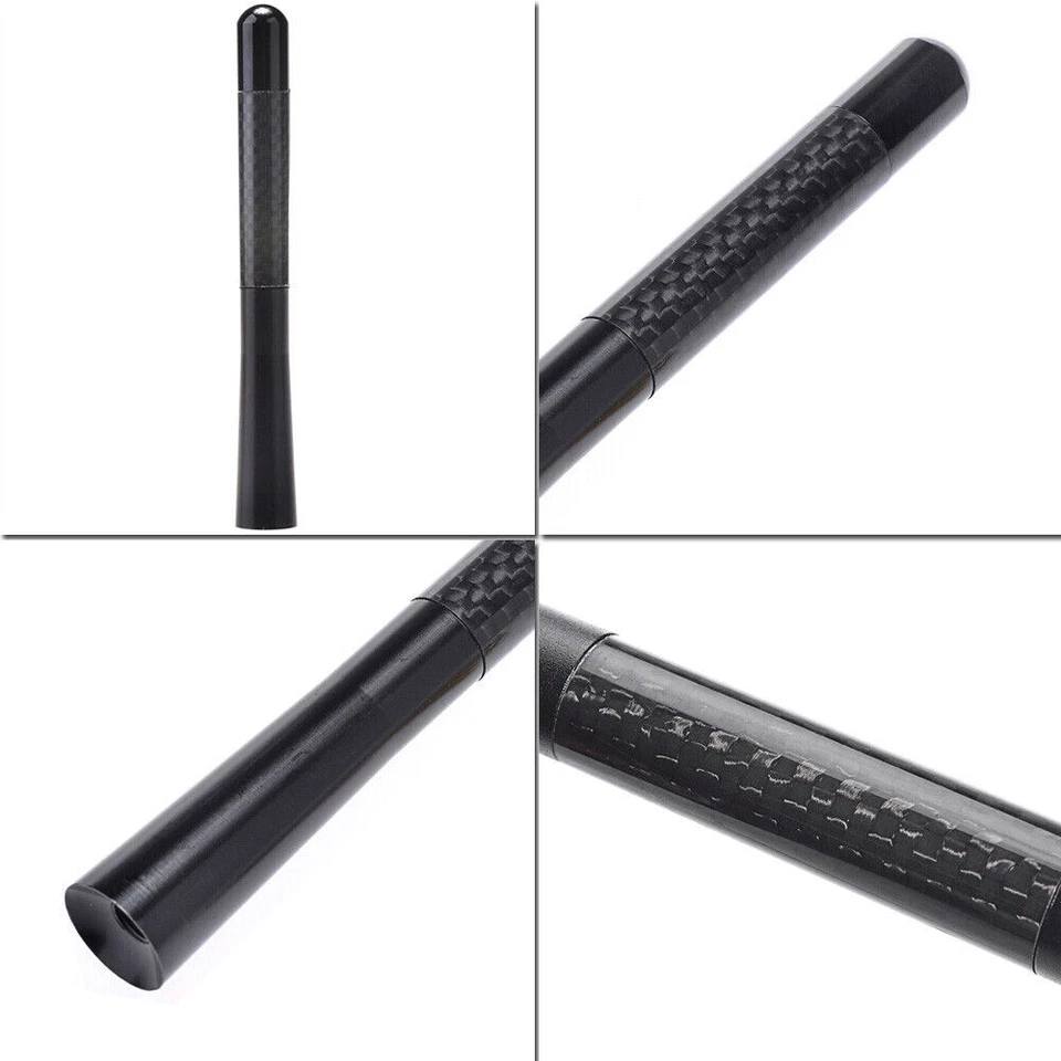 3 Inch Short Antenna Black Carbon Fiber AM/FM Radio Fit For Mercedes Benz W213 - Image 4 of 4