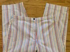 COLDWATER CREEK Cropped PANTS~Size 10~STRETCH Cotton Multi-Colored STRIPES — photo 2