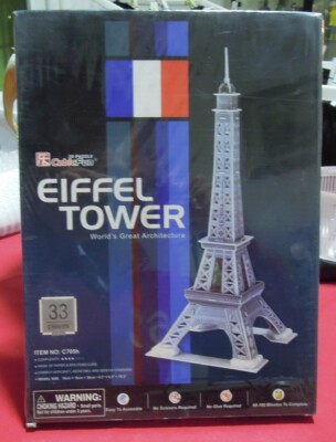 Puzzle 3D CubicFun Kabeljau C705h EIFFELTURM PARIS