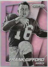 2014 Panini Prizm ~ FRANK GIFFORD Silver Prizms Parallel #53 Giants