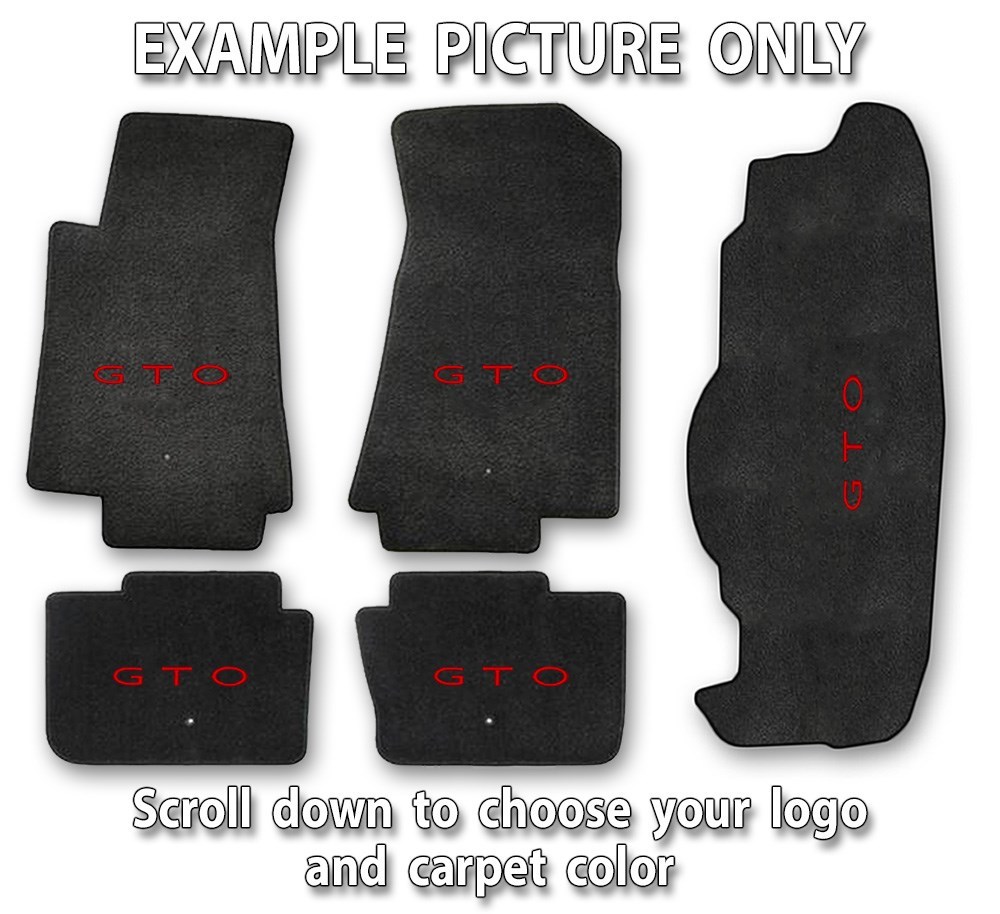 20042006 Pontiac GTO 5pc Classic Loop Carpet Floor Mats Choose Color & Logo eBay