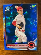2022 Bowman Draft Sapphire Bryce Hubbart #BDC-17 1st Prospect Reds