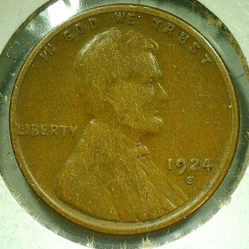 CINCO DE MAYO BEGINS-U.S. 1924 S WHEATBACK COPPER  .1 CENT AU/CIRC.-COIN  KM#132