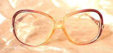 Vintage Rodenstock Exclustu 515 Butterfly Oversize Transparent Brown Glasses
