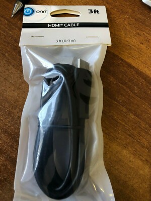 NEW SEALED Onn 3ft  cable HDMI standard male/male 16AV019 for TV, DVD, and more
