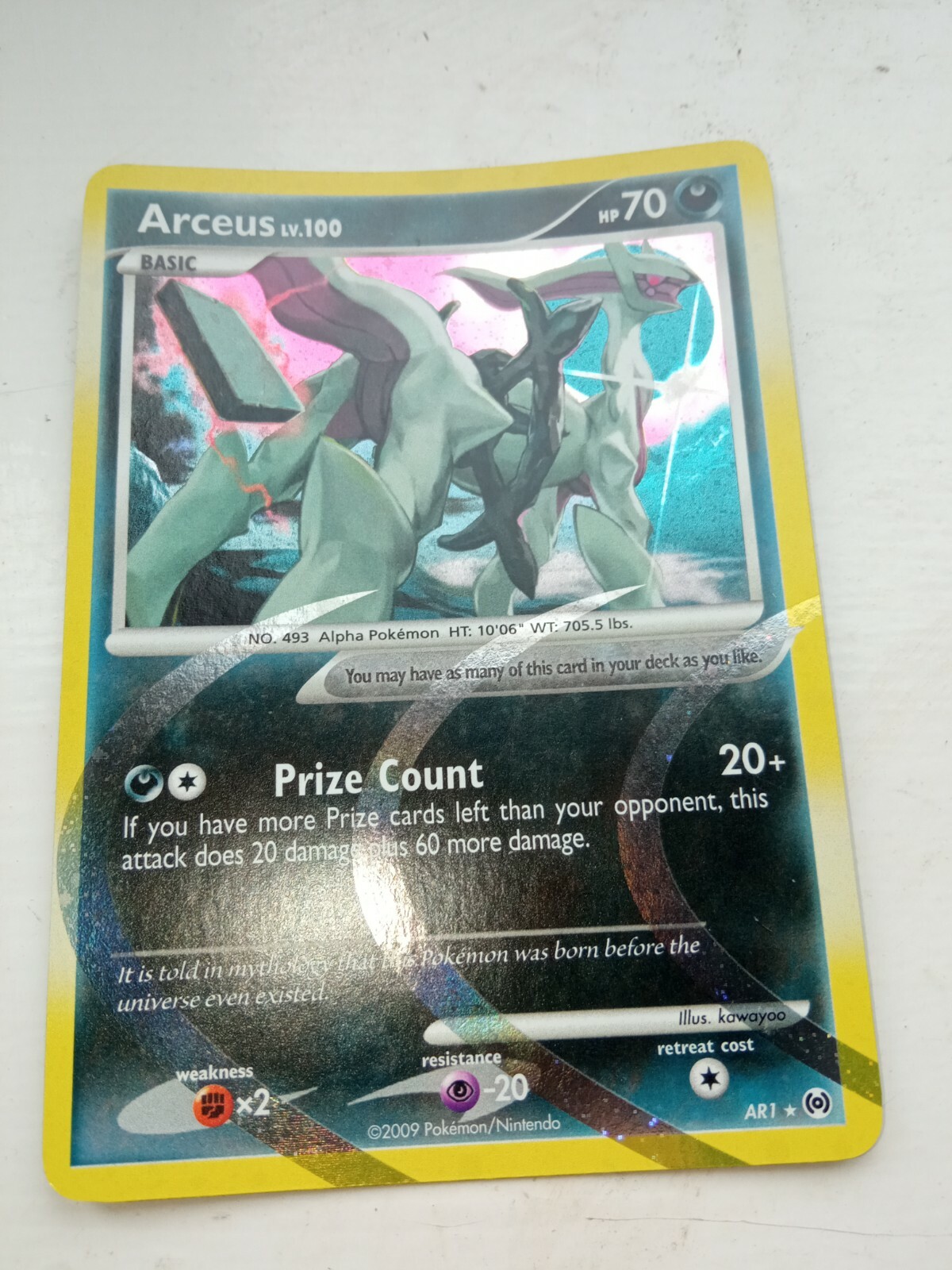 Arceus AR1 Rare Holo Pokemon Card LV. 100