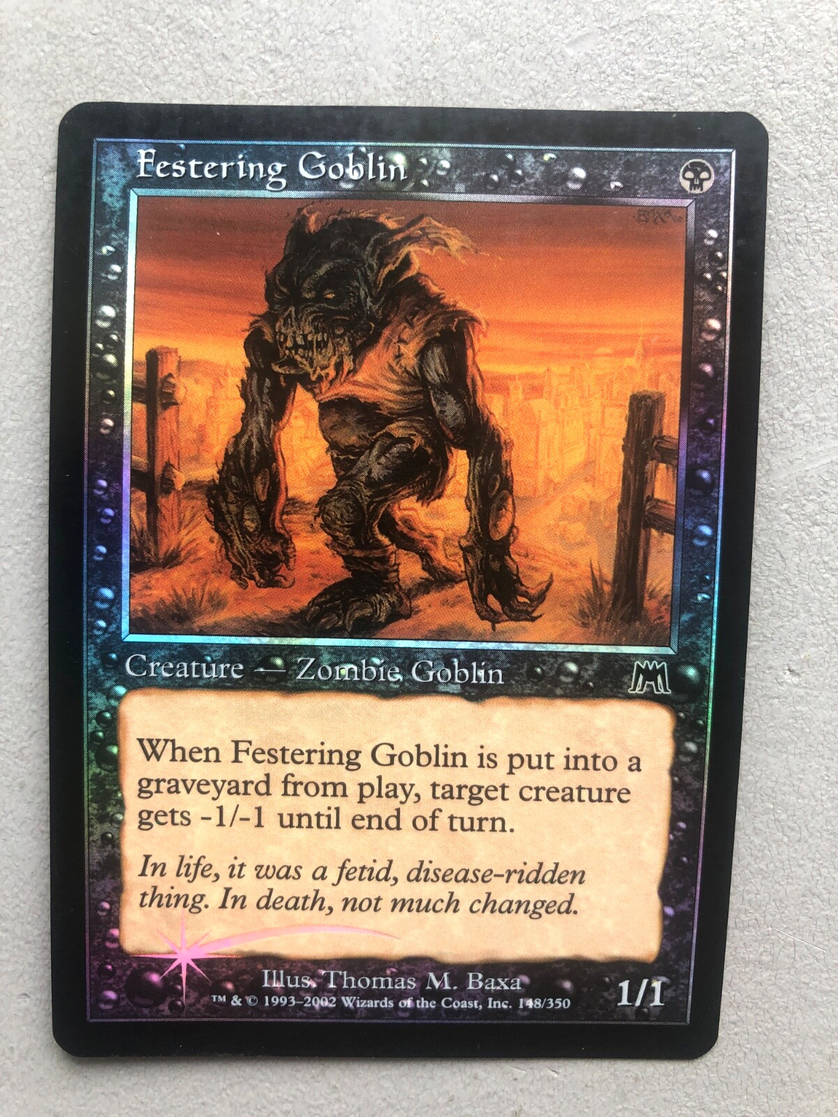 Mtg Card Magic Onslaught Festering Goblin FOIL English LP
