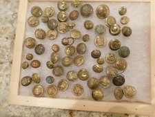 702 European  Foreign Military Buttons 55 Plus Vintage Coat Tunic Cuff sizes