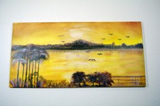 Moderne  Kunst ACRYL Original BILD Gemälde MALEREI Afrika 100 x 50 cm  Unikat
