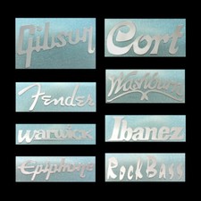 Headstock Self-Adhesive Metal Stickers For Fender Gibson Lbanez Epiphone Guitar