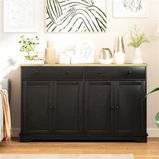 Kitchen Storage Cabinet Sideboard Two Spacious Drawers and Two-door Cabinets