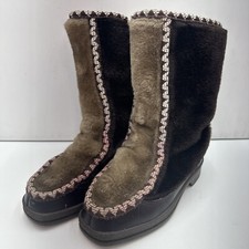Vintage Snowland Boots Women  s 6 Sherpa Faux Fur Wedge Snow Boots
