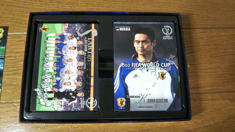 2002 WorldCup Memorial Box Trading cards soccer Football F/S from JAPAN