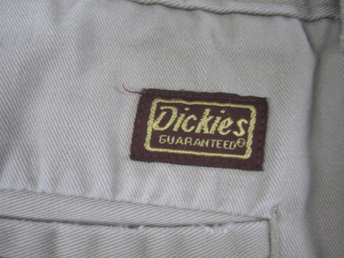 VTG Dickies Shorts Mens 38 Beige Pleated Chino Casual w/Pockets - Picture 7 of 11
