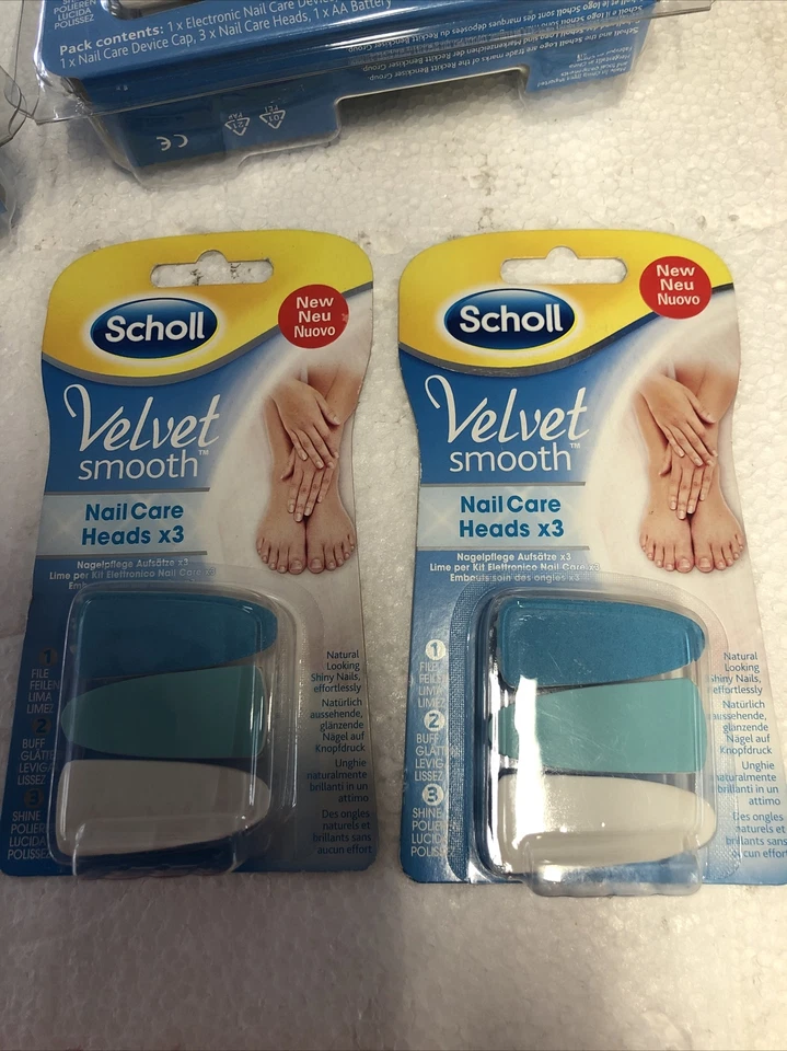 Sistema electrónico de cuidado de uñas suave Scholl Terciopelo + 3 cabezales adicionales sellados X2 Foto 3 de 3