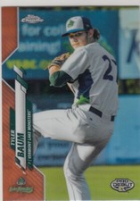 2020 Topps CHROME Pro Debut TYLER BAUM Orange Refractor 1st #162 Athletics 02/25