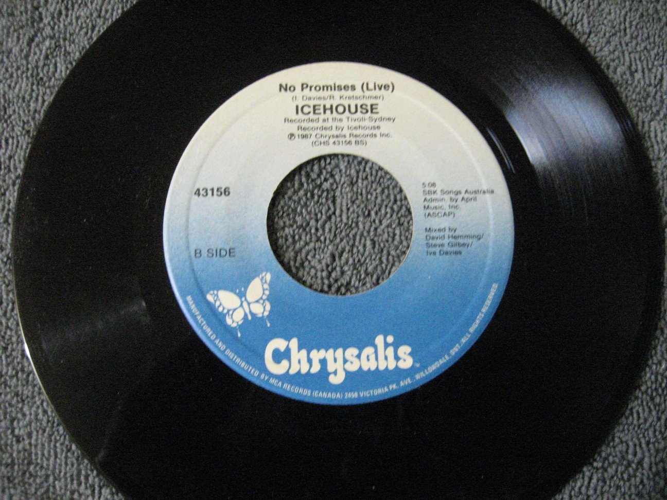 Icehouse crazy 45 Record Vinyl Album 7" eBay