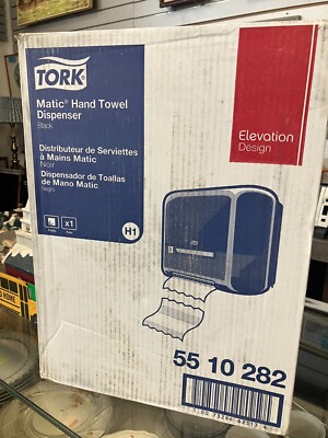 Tork Matic Paper Hand Towel Roll Dispenser 5510282 Elevation Design H1 Black