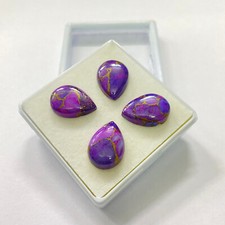 WHOLESALE NATURAL PURPLE COPPER TURQUOISE CABOCHON PEAR SHAPE LOOSE GEMSTONE
