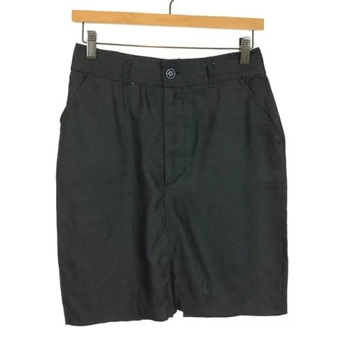 NWOT Womens Size Small Brook There Denim Blue Pure Silk Twill Mini Skirt