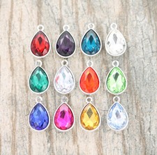 12 Birthstone Silver Tone Charms - Full Year - DBD597