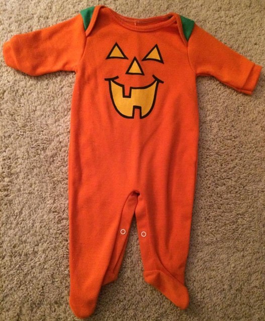 Jack O' Lantern Pumpkin Infant Pajama 10 LBS Unisex Orange 100 Polyester eBay