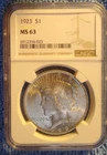 1923 P MS63 AMERICAN PEACE SILVER DOLLAR◢TRUSTED ✪ NGC MS63 ✪90%SILVER