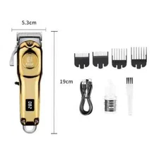 Kemei Golden Cordless Professional Hair Clippers Hair Trimmer For Men KM-2628