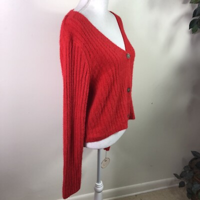 Sincerely Jules women ribbed V neck buttoned long sleeve