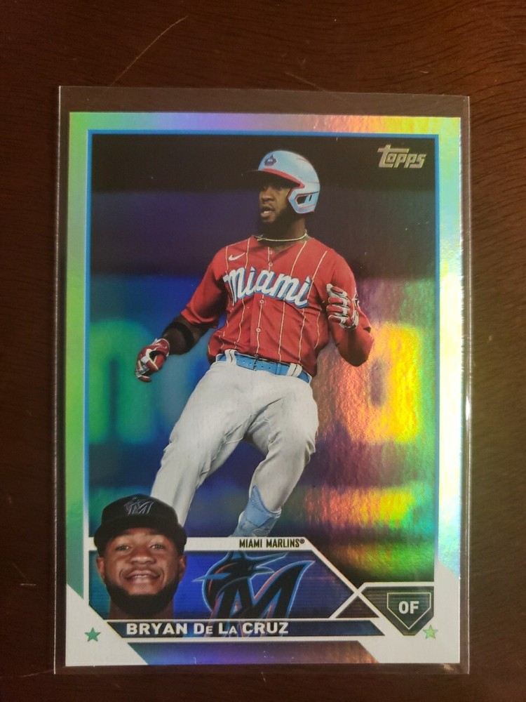 Bryan De La Cruz 2023 Topps Baseball  Foil #599 Miami Marlins
