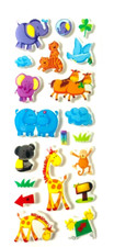 AV Baby Jungle Animals Bird Puffy Sticker Sheet Children Kids Birthday Party