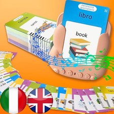 Talking Flash Cards for Kids - Italian Bilingual English Flashcard for Toddle...