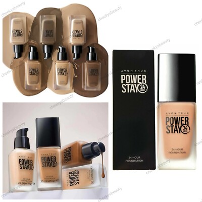 Avon Power Stay 24 Hour Longwear flüssige Foundation 30 ml, wählen Sie Ihren Farbton, verpackt