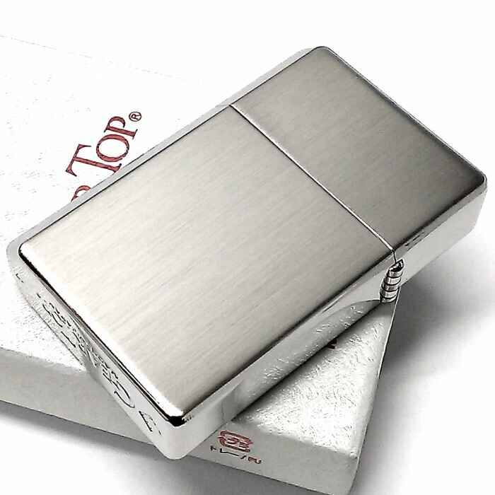 Oil Lighter Gear Top Made in Japan Lighter Nickel Satin Silver Simple
