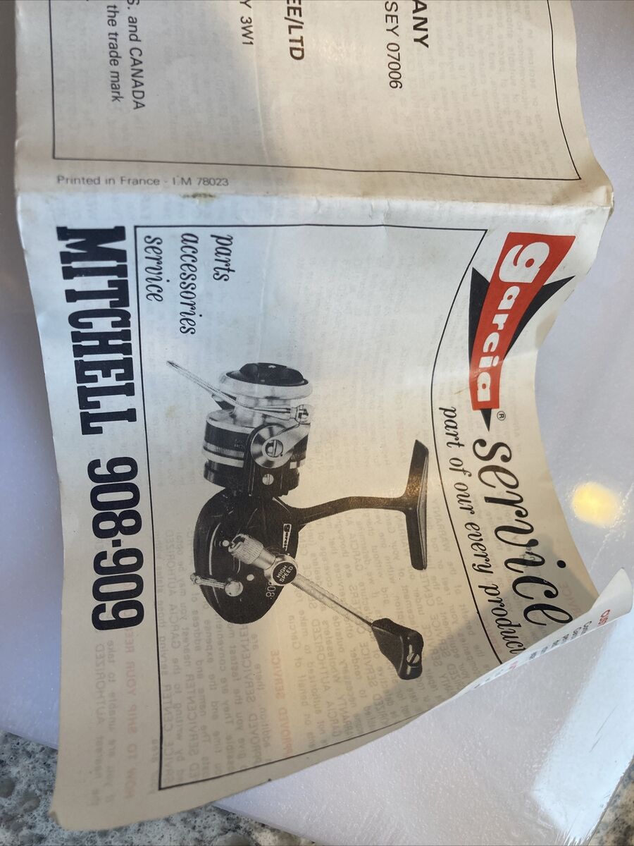 Vintage Garcia Mitchell 908 Spinning Reel W Original Box Vintage Garcia Mitchell 908 Spinning Reel W Original Box
