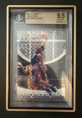 2005-06 Finest #85 LEBRON JAMES X-Fractors SP /299 BGS 9.5 *LOW POP