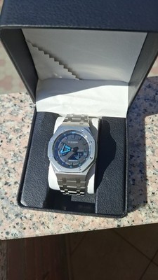 CUSTOM CasiOak GA-2100 G-Shock Casio oak Watch Silver NEW