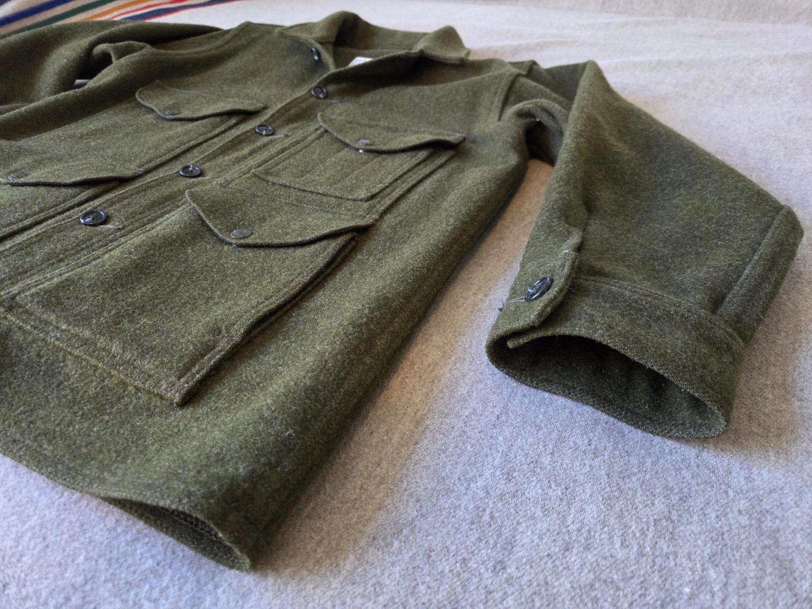 Filson Mackinaw Wool Cruiser Jacket | Size 40 | Forest Green | MSRP $599 | MiUSA - product detail image 6