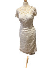 Robe de mariée / cocktail Kelsey rose blanche broderie anglaise taille 10