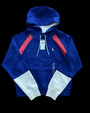 NWT. Polo Ralph Lauren Olympic Fleece Hoodie Sweatshirt Women's Sz M. Colorblock
