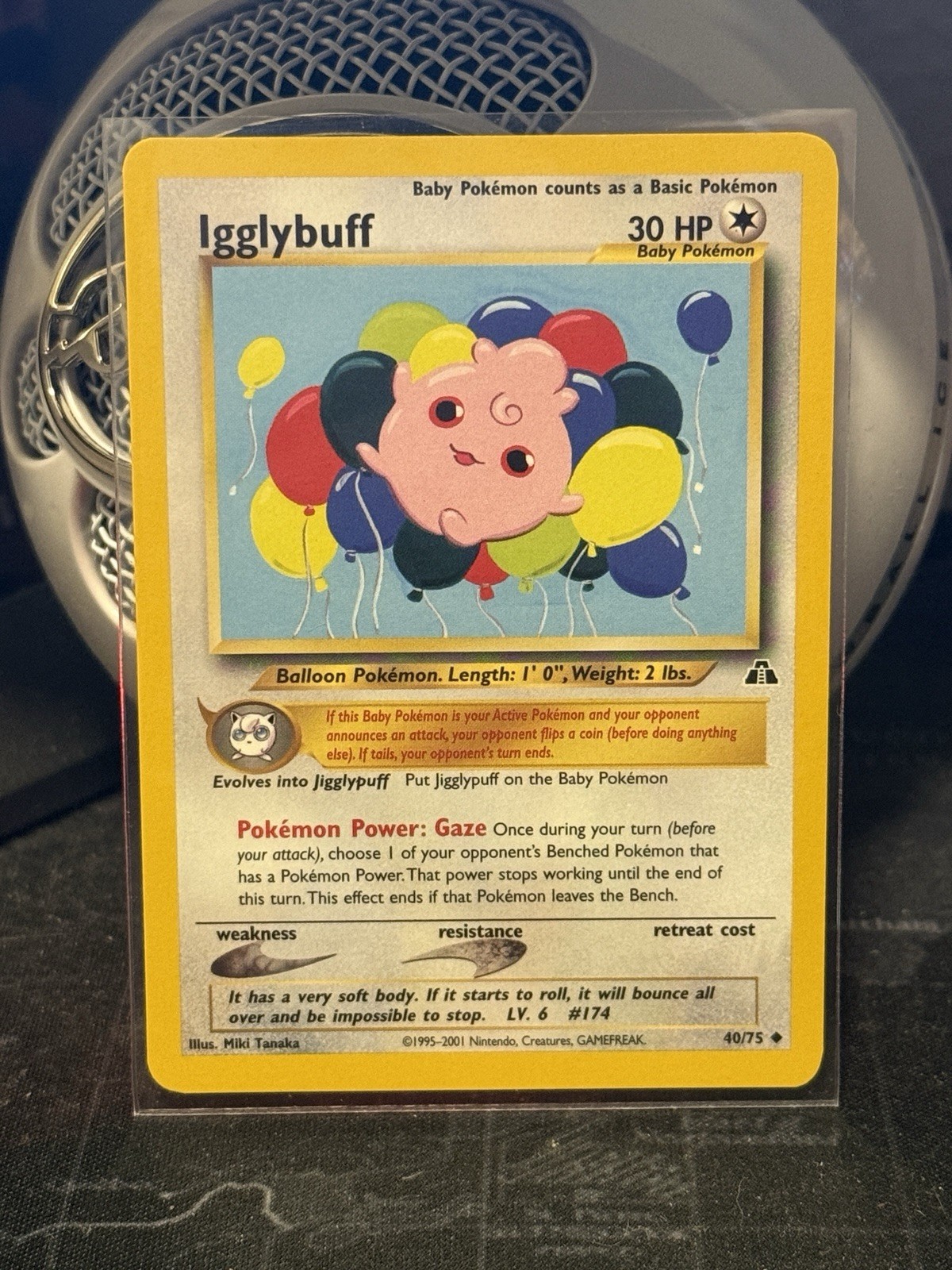 2001 Pokemon Neo Discovery Igglybuff 40/75 WOTC Vintage Baby Pokemon Card