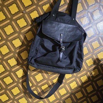 Ally Capellino Black Tote Crossbody Bag Womens Rare Leather Slouchy 16x17 