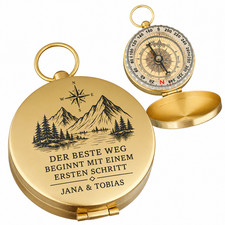 Kompass Outdoor Messing Taschenkompass Leuchtziffern Wasserdicht Neu