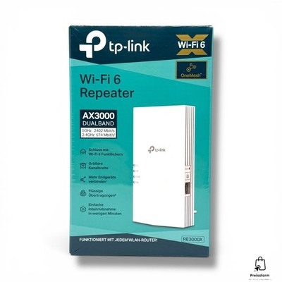 TP LINK RE3000X(DE) AX3000 Mesh WLAN Repeater | Wi Fi 6 | Dual Band | Weiß